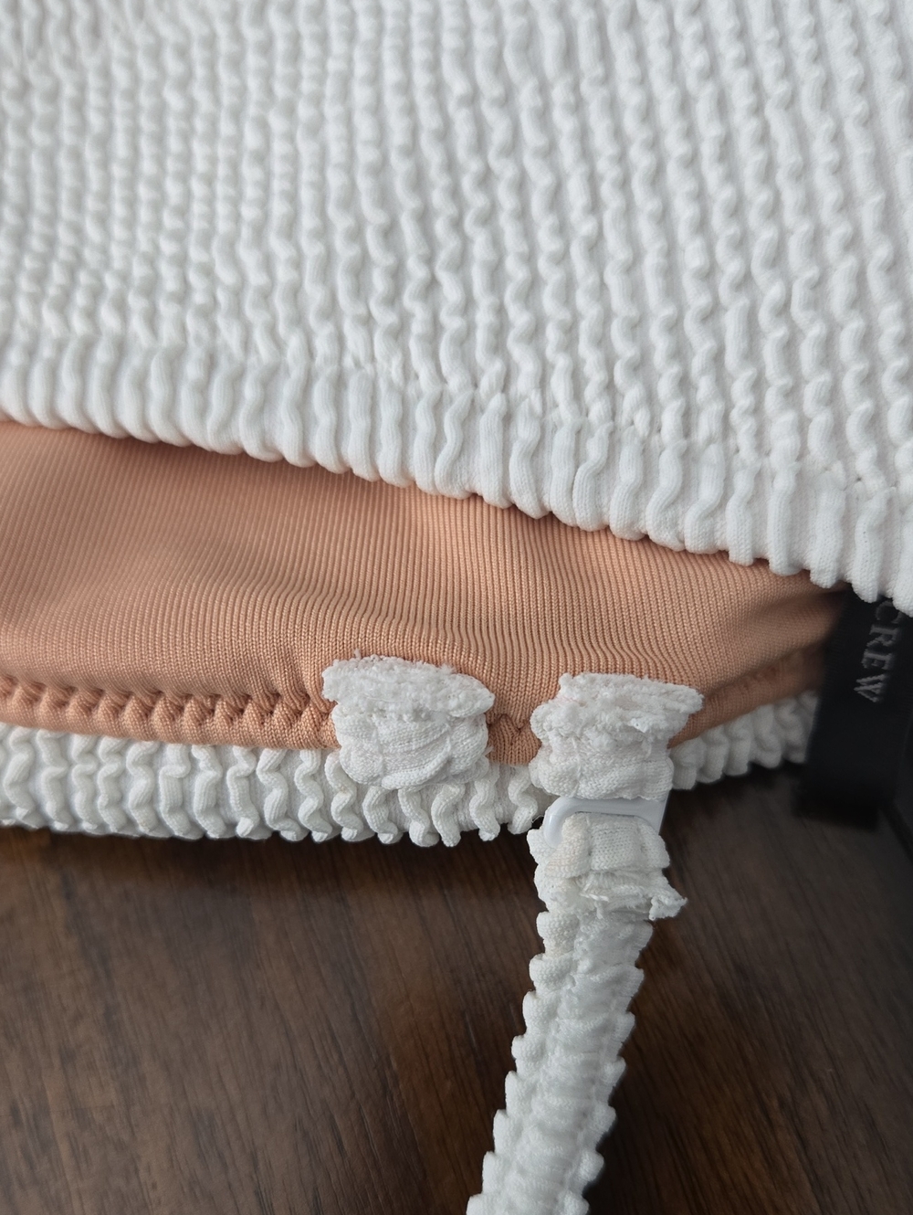 NWT J CREW Textured White Bandeau Bikini Top & High Waist Bottoms Lined 2x T XXL - Picture 5 of 12
